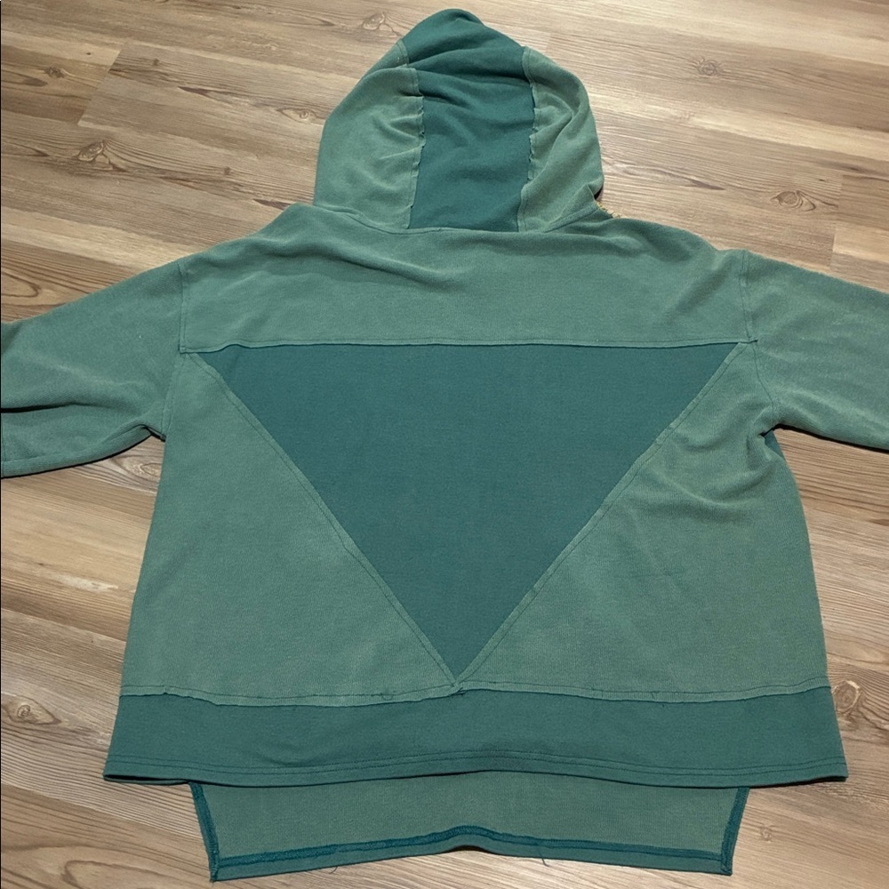 POL oversized Bandana print Hoodie Patchwork Kangaroo pocket Size M Cozy Relaxed - Picture 7 of 9
